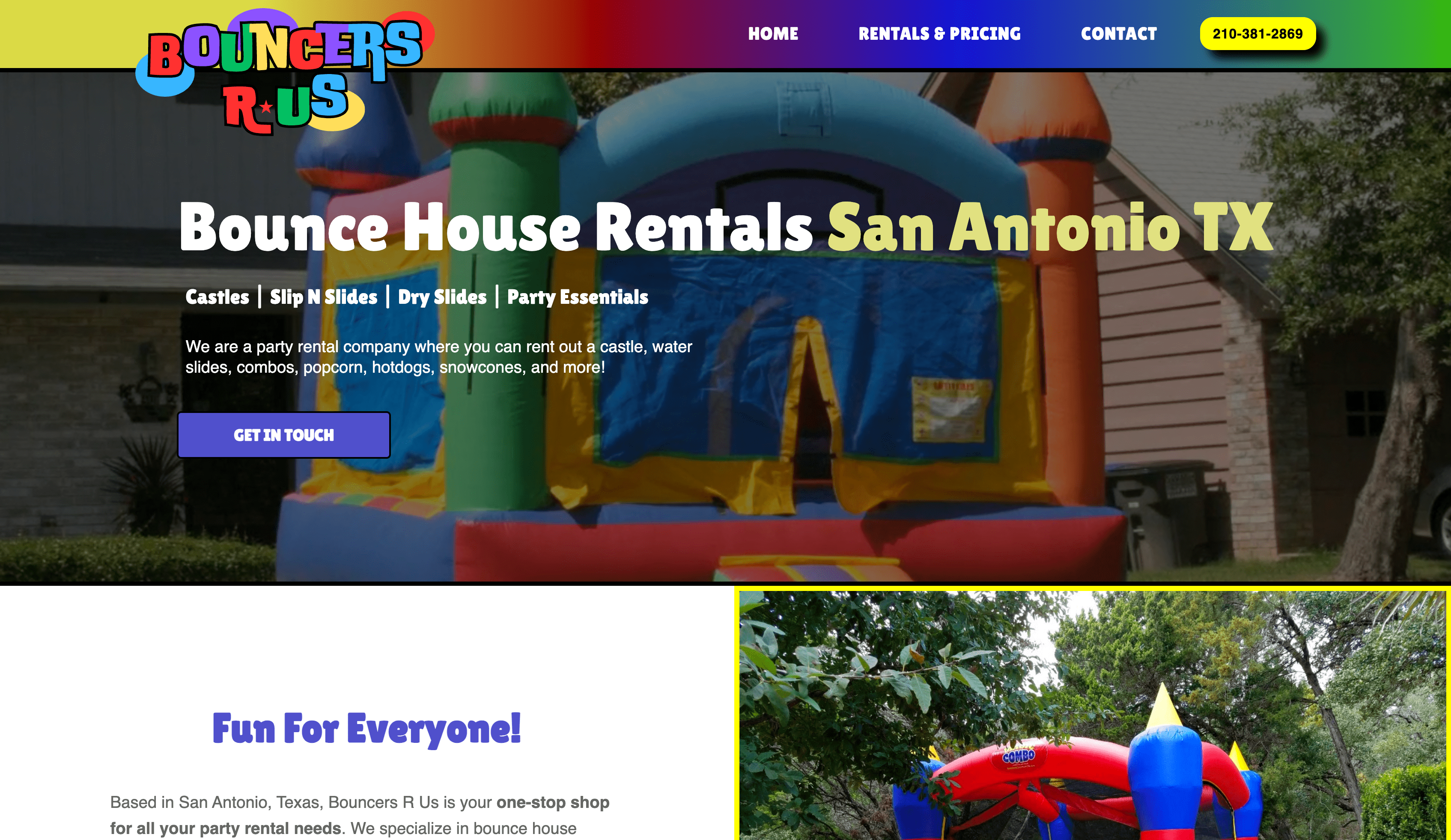 Bounce Rental Website