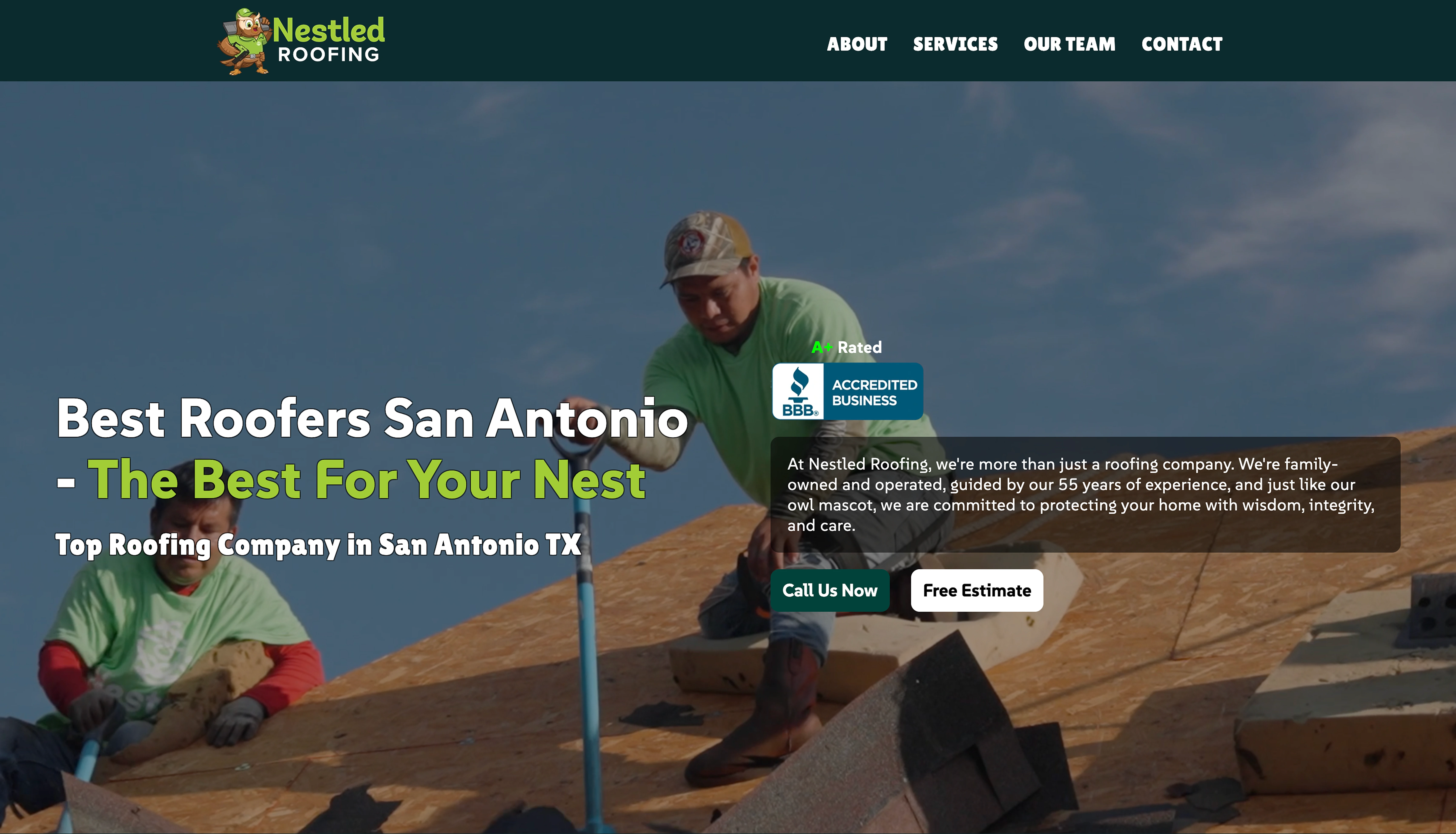 roofing website